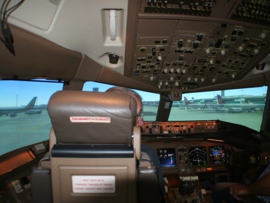 Flugsimulator von innen