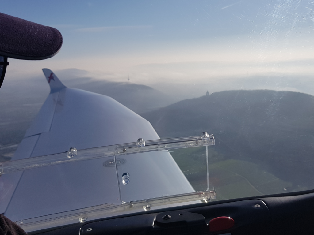 Flugschueler im Luftfahrzeug